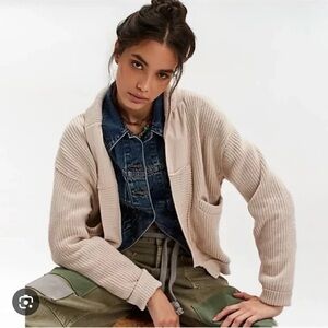 Free People worn thru surplus cardi